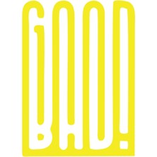 Good Bad STICKER17X17 cm Sarı