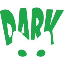 Dark Kedi Sticker 17X17 cm Yeşil