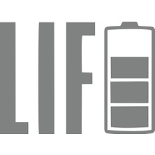 Life Batarya Sticker 17X17 cm Gri