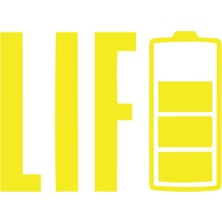 Life Batarya Sticker 17X17 cm Sarı