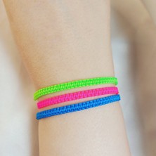 Crystal Atelier 3’lü Ayarlanabilir Makrome Bileklik Seti, El Yapımı Asansörlü Yeşil Pembe Mavi Renk Ip Örgü Bileklik, Hediyelik El Yapımı Örgü Bileklik Seti, Unisex Şık Tasarım Kombin Örgü Bileklik