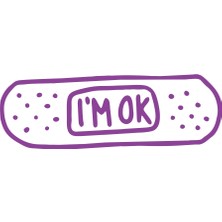Im Ok Yarabandı STICKER17X17 cm Mor