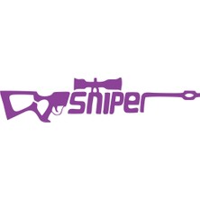 Sniper Sticker 17X17 cm Mor