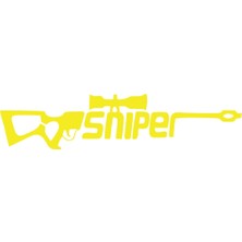 Sniper Sticker 17X17 cm Sarı