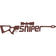 Sniper Sticker 17X17 cm Kahverengi