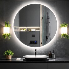 Swirl Beyaz Led'li Lavabo & Banyo Aynası (Dokunmatik Sensörlü)
