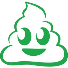 Sevimli Gülen B*k Emoji STICKER17X17 cm Yeşil