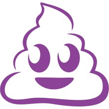 Sevimli Gülen B*k Emoji STICKER17X17 cm Mor