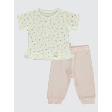 Bebetto Kız Bebek Pijama Takımı 0-1 Ay Gül Kurusu