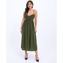 Melenza 7322 Elbise-Haki