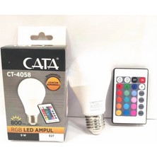 Cata LED Ampul Uzaktan Kumandalı Renk Değiştirebilen Rgb 9W E27 Duylu