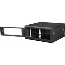 Lande - 4u 19" Duvar Tipi Rack Kabinet – Genişlik: 600 mm | Derinlik: 600 mm – Siyah