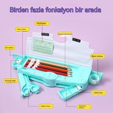 Öğrenci Çok Fonksiyonlu Yüksek Görünümlü Karikatür Büyük Kapasiteli Mekanizma Kalem Kutusu (Yurt Dışından)