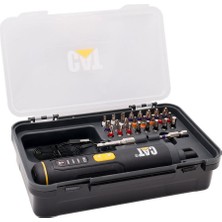 Cat DX1110 3.6VOLT/1.5AH. Li-Ion Akıllı Şarjlı Tornavida + 26 Adet Bits Uç