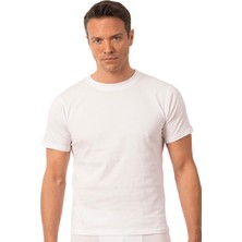Özkan 12420 Erkek %100 Pamuklu Likrasız Penye Süprem Kumaş Kapalı Yaka Kısa Kollu T-Shirt