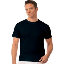 Özkan 12420 Erkek %100 Pamuklu Likrasız Penye Süprem Kumaş Kapalı Yaka Kısa Kollu T-Shirt