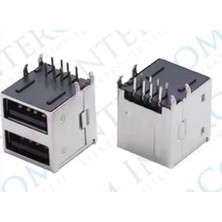 USB 2.0 Şase A Dişi Ikili 90 Mavi (IC-265E) (4457)