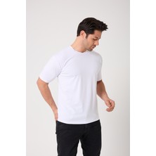 Lauma Erkek Basic 3'lü Tişört Pamuklu  Rahat Kalıp  Günlük Kullanım Için