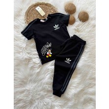 %100 Pamuklu Mickey Mouse 2 Li Takım