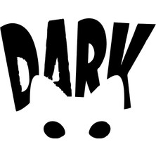 Dark Kedi Sticker 17X17 cm Siyah