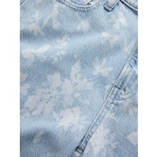 Kadın Açık Mavi Mid Rise Ultrasoft Baggy Jean Pantolon