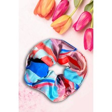 Renkli Desenli Scrunchie – El Yapımı Saç Tokası
