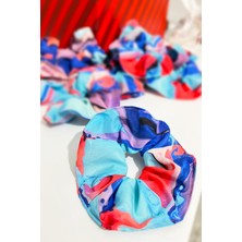 Renkli Desenli Scrunchie – El Yapımı Saç Tokası