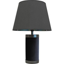 Calvi Kadife Kaplı Lacivert Abajur