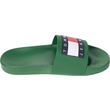 Tommy Hilfiger TOMMY JEANS POOL SLIDE ES Yeşil Erkek Terlik