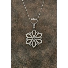 7 Çakra Taşlı Kolye Çiçek Motifli 236-C4