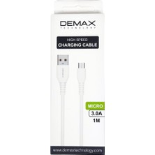 Demax D2 Micro 1 Metre 3.0A Şarj Kablosu