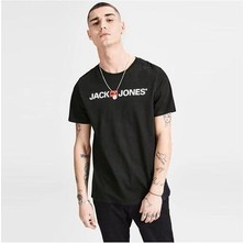 Jack & Jones Erkek BLACK T-Shirt