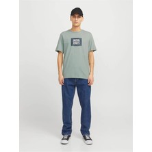 Jack & Jones Erkek Lacivert Jjhudson Tee Ss Crew Neck Ln T-shirt 12268477