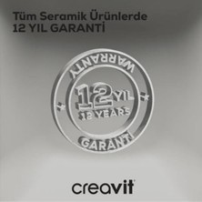 CREAVİT LP145 Loop Ø 45 cm Tezgah Üstü Yuvarlak Çanak Lavabo Mat Beyaz