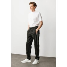 Erkek Yanı Çizgili Eşofman Altı K.haki