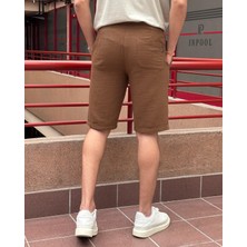 Erkek, bel lastikli, Regular Fit, Müslin dokuma, %100 pamuk, yazlık şort-bermuda 303