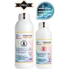 Power Time Ocean  Sea/ Deniz Efekti Ultra Şeffaf ve Parlak Epoksi Reçine Ince Döküm 1,5 kg Yoğun Kıvam