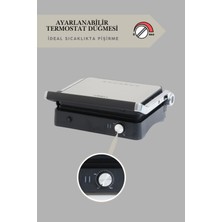Arnell Primo Tost Makinesi | 2000w Güç | Yapışmaz Plaka | Yağ Hazneli Termostatlı Tost Makinası