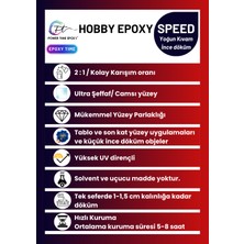 Power Time Epoxy Hobi Epoksi Speed/ Hızlı Kuruma/ Ultra Şeffaf ve Parlak Epoksi Reçine Ince Döküm Yoğun Kıvam