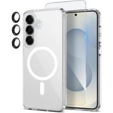 Teleplus Samsung Galaxy S25 Kılıf Manyetik Şarj Özellikli Kılıf Ekran ve Lens Koruyucu