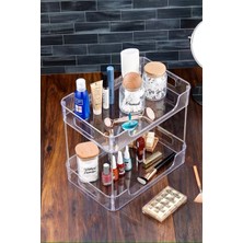 Iki Katlı Organizer- Makyaj Organizeri - Ofis, Banyo Düzenleyici