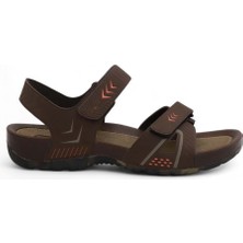 2145-9829 Tam Anatomik Bantlı Günlük ve Deniz,havuz Gibi Islak Zeminler Için Uyumlu Erkek Sandalet - NKT02145-KAHVERENGI-42
