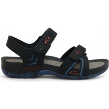 2145-9829 Tam Anatomik Bantlı Günlük ve Deniz,havuz Gibi Islak Zeminler Için Uyumlu Erkek Sandalet - NKT02145-SIYAH-42