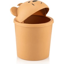 Porcela Bella Çöp Kovası Kids Kahverengi Ayıcıklı Çöp Kovası Hacim 1 lt