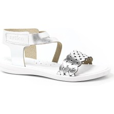 Artico Etoile Hakiki Deri Vaketa Gümüş Gri Kız Çocuk Sandalet