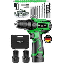 Germany 24V 5AH Metal Şanzuman 24 Parça Setli Çift Bataryalı Şarjlı Vidalama Şarjlı Matkap