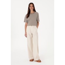 U.S. Polo Assn. Kadın Taş Loose Fit Kanvas Pantolon 50309122-VR049