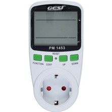 Gesi 16A Dıgıtal Göstergeli Watmetre Priz Tipi PM-1453 Enerji Sarfiyat Ölçer