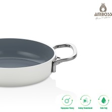 Sera Nova Yanmaz Yapışmaz Seramik Sahan 20 cm – Beyaz