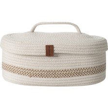 Mudo Concept VENUS OVAL DÜZENLEYİCİ SEPET BEJ EKRU 30X13X11 CM